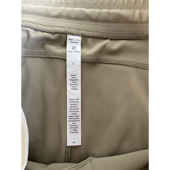 CRZ YOGA Lightweight Men’s L Quick Dry Jogger Pants Zipper Pockets Khali Barley - Picture 7 of 11